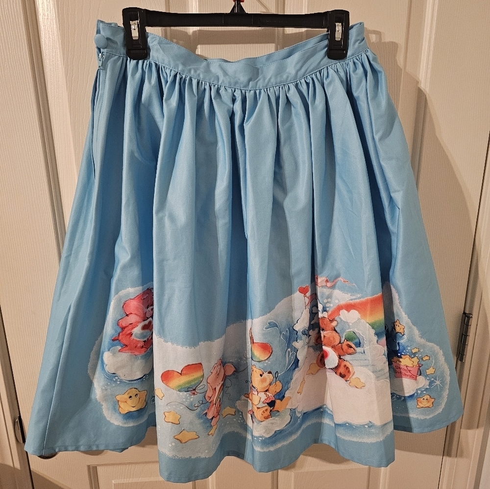 Care Bears X Unique Vintage In The Clouds Gellar Swing Skirt Size L - Picture 6 of 10